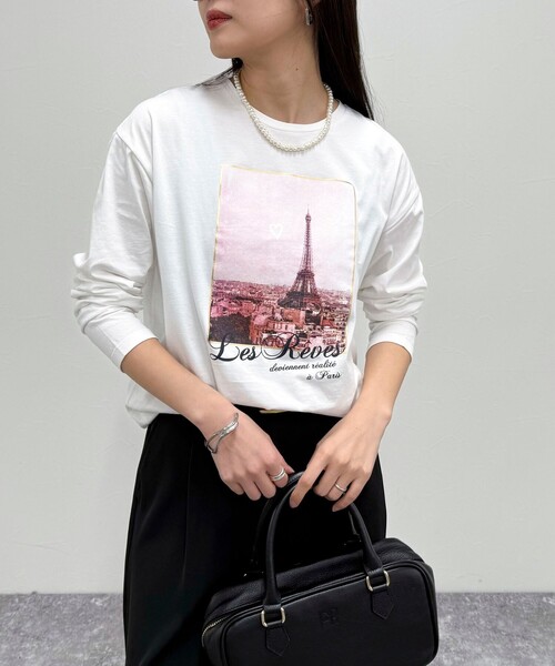 fredy emue（フレディエミュ）の「シルケットPARI ロンTシャツ（Tシャツ/カットソー・レディース・オフホワイト/チャコールグレー/ベージュ・38）」の11枚目の写真