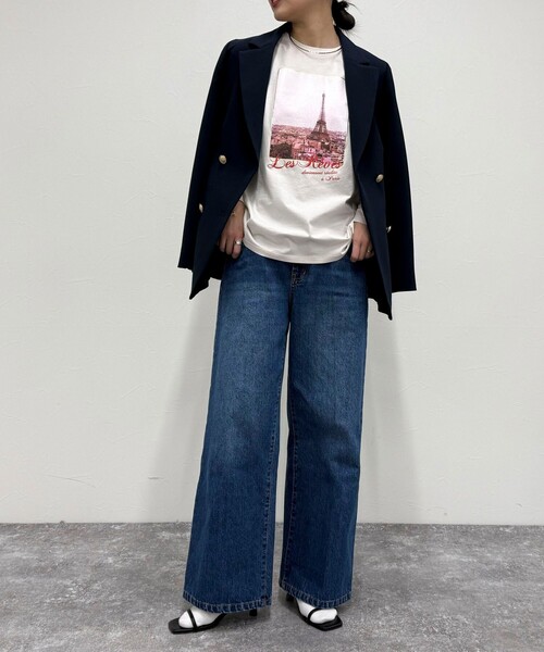 fredy emue（フレディエミュ）の「シルケットPARI ロンTシャツ（Tシャツ/カットソー・レディース・オフホワイト/チャコールグレー/ベージュ・38）」の20枚目の写真