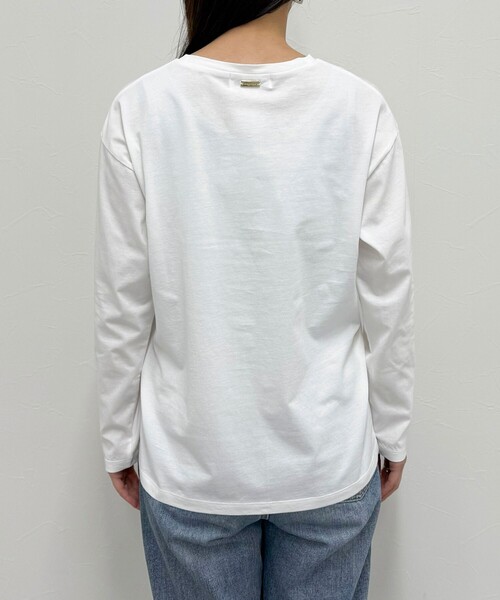 fredy emue（フレディエミュ）の「シルケットPARI ロンTシャツ（Tシャツ/カットソー・レディース・オフホワイト/チャコールグレー/ベージュ・38）」の17枚目の写真