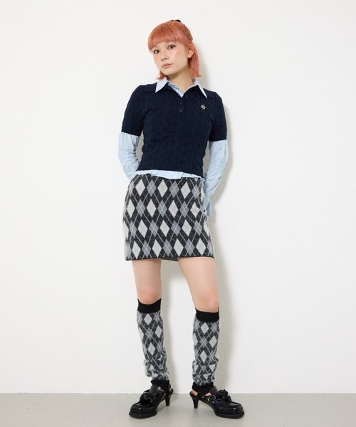 再入荷】CABLE POLO KNIT TOPS ケーブル ポロ ニット トップス