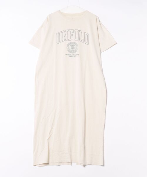 VENCEEXCHANGE（ヴァンスエクスチェンジ）の「刺繍カレッジTワンピース（ワンピース・レディース・アイボリー/チャコール・FREE）」の13枚目の写真