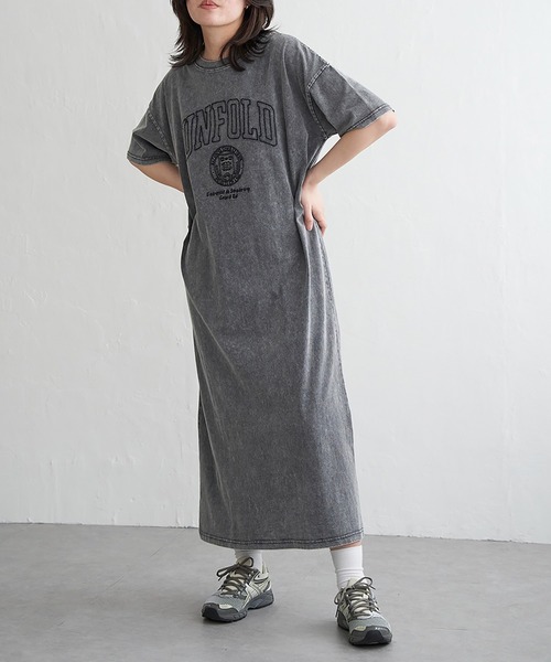 VENCEEXCHANGE（ヴァンスエクスチェンジ）の「刺繍カレッジTワンピース（ワンピース・レディース・アイボリー/チャコール・FREE）」の15枚目の写真