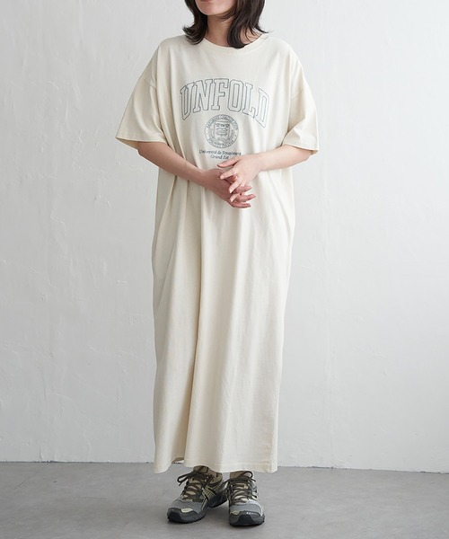 VENCEEXCHANGE（ヴァンスエクスチェンジ）の「刺繍カレッジTワンピース（ワンピース・レディース・アイボリー/チャコール・FREE）」の11枚目の写真