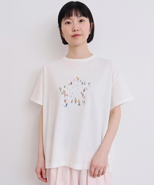 l'atelier du savon(アトリエドサボン)の「●夏のひととき スケッチTシャツ(Tシャツ/カットソー・レディース・ホワイト/オートミール・FREE)」の15枚目の写真