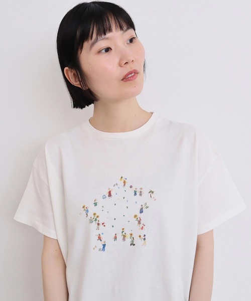 l'atelier du savon(アトリエドサボン)の「●夏のひととき スケッチTシャツ(Tシャツ/カットソー・レディース・ホワイト/オートミール・FREE)」の20枚目の写真