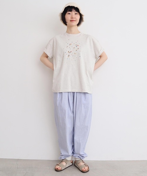 l'atelier du savon(アトリエドサボン)の「●夏のひととき スケッチTシャツ(Tシャツ/カットソー・レディース・ホワイト/オートミール・FREE)」の22枚目の写真