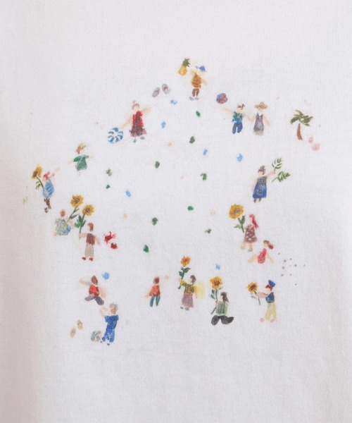 l'atelier du savon(アトリエドサボン)の「●夏のひととき スケッチTシャツ(Tシャツ/カットソー・レディース・ホワイト/オートミール・FREE)」の14枚目の写真