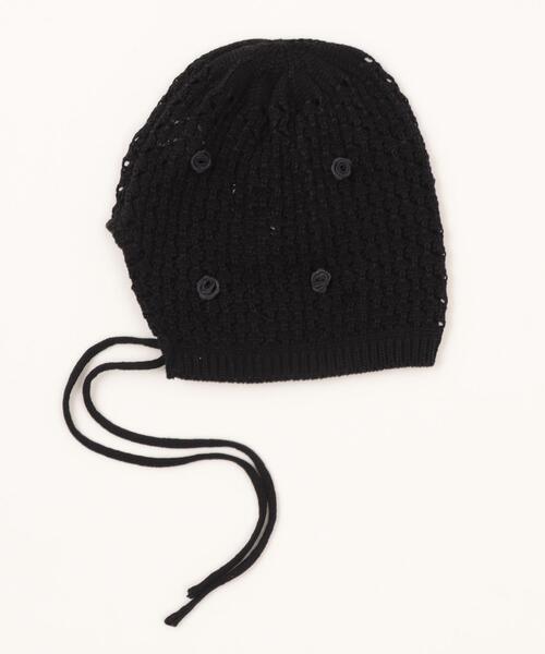 WEGO（ウィゴー）の「WEGO/ニットリボンビーニー（ニットキャップ/ビーニー・レディース・ホワイト/ブラック・FREE）」の2枚目の写真