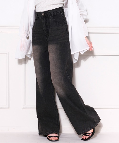 apres jour（アプレジュール）の「【4サイズ展開】アソートハイウエストワイドデニム（デニムパンツ・レディース・ブルー系その他/ブルー/グレー/ブラック系その他/グレー系その他・X-SMALL/LARGE/MEDIUM/SMALL）」の2枚目の写真