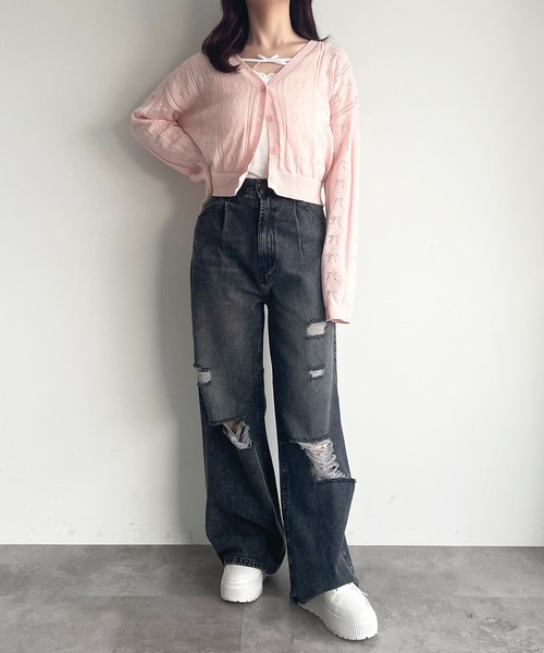 apres jour（アプレジュール）の「【4サイズ展開】アソートハイウエストワイドデニム（デニムパンツ・レディース・ブルー系その他/ブルー/グレー/ブラック系その他/グレー系その他・X-SMALL/LARGE/MEDIUM/SMALL）」の16枚目の写真