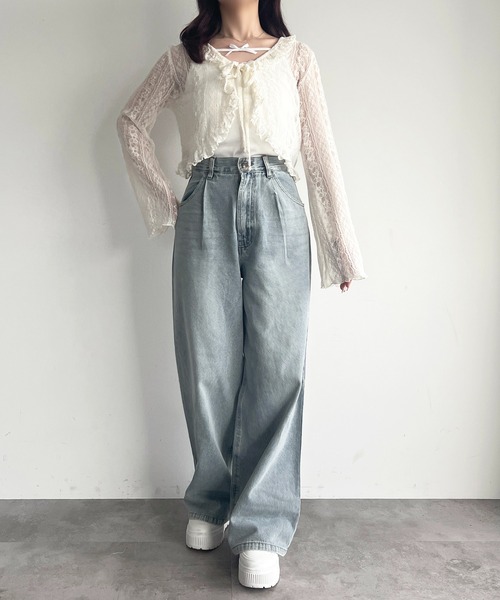 apres jour（アプレジュール）の「【4サイズ展開】アソートハイウエストワイドデニム（デニムパンツ・レディース・ブルー系その他/ブルー/グレー/ブラック系その他/グレー系その他・X-SMALL/LARGE/MEDIUM/SMALL）」の12枚目の写真