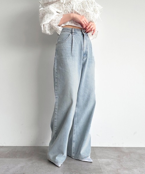 apres jour（アプレジュール）の「【4サイズ展開】アソートハイウエストワイドデニム（デニムパンツ・レディース・ブルー系その他/ブルー/グレー/ブラック系その他/グレー系その他・X-SMALL/LARGE/MEDIUM/SMALL）」の17枚目の写真