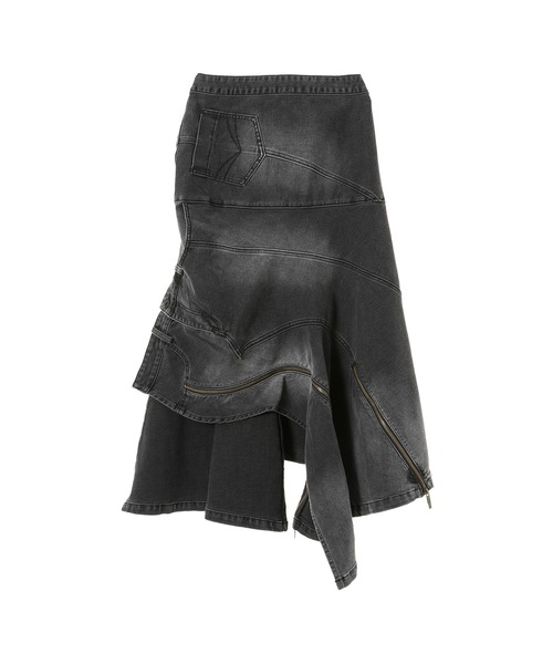 セール】Feng Chen Wang DENIM DECONSTRUCTION SKIRT FWF18SK04