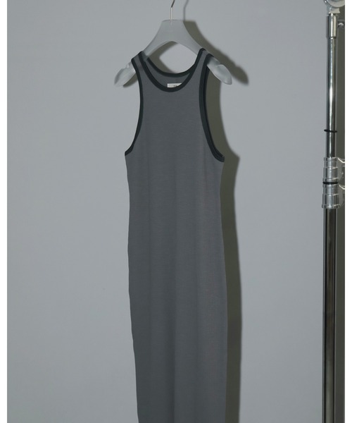 anuke（アンヌーク）の「Bicolor Rib Onepiece（ワンピース・レディース・ブラウン/チャコールグレー・36inch/38inch）」の10枚目の写真