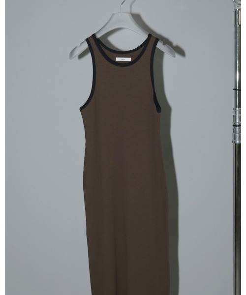 anuke（アンヌーク）の「Bicolor Rib Onepiece（ワンピース・レディース・ブラウン/チャコールグレー・36inch/38inch）」の9枚目の写真