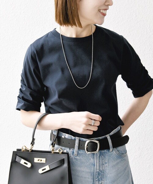 SHIPS any:〈UVカット/接触冷感/吸水速乾/洗濯機可能〉USAコットン フレア TEE SHIPS any:〈UVカット/接触冷感/吸水速乾/洗濯機可能〉USA