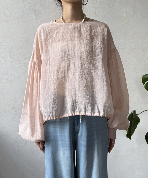 moco　doudou MAGLIONロゴポンチョ　ドロストシアーブラウス サニークラウズ ポンチョっとトップス〈レディース〉（Tシャツ