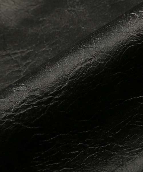 LUXSTYLE（ラグスタイル）の「PUレザージップアップブルゾン（ライダースジャケット・メンズ・チャコールグレー/ブラウン・M/L）」の10枚目の写真