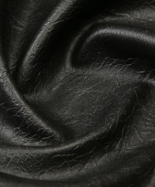 LUXSTYLE（ラグスタイル）の「PUレザージップアップブルゾン（ライダースジャケット・メンズ・チャコールグレー/ブラウン・M/L）」の11枚目の写真