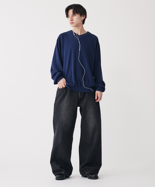 Adoon plain(アドーンプレーン)の「Shallow V-neck Thermal T-shrt / 浅VネックサーマルTシャツ(Tシャツ/カットソー・メンズ・ネイビー/ライトグレー・MEDIUM/LARGE)」の7枚目の写真