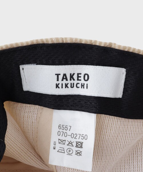 TAKEO KIKUCHI(タケオキクチ)の「◆シアサッカー エンブレム キャップ(キャップ・メンズ・ブラック/ベージュ・00)」の13枚目の写真
