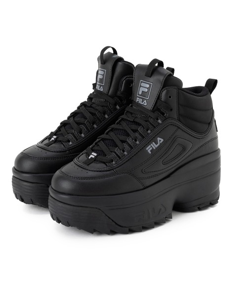 FILA/フィラ レディース スニーカー 韓国 コリア 厚底 DISRUPTOR II WEDGE MID ディスラプター WSS25025001