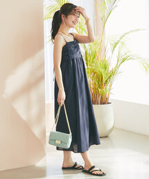 La boutique BonBon | レーヨンリネンシアースラブワンピース(ワンピース)