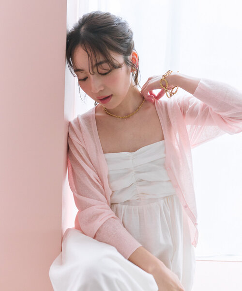 【La boutique BonBon】レーヨンリネンシアースラブワンピース セットアップ可】レーヨンリネンシアースラブワンピース