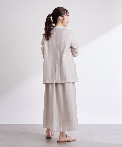 La boutique BonBon(ラブティックボンボン)の「【セットアップ可】レーヨンリネンシアースラブワンピース(ワンピース・レディース・サックスブルー/オフホワイト/ネイビー/グレイッシュベージュ・FREE)」の11枚目の写真
