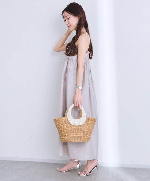 【La boutique BonBon】レーヨンリネンシアースラブワンピース セットアップ可】レーヨンリネンシアースラブワンピース
