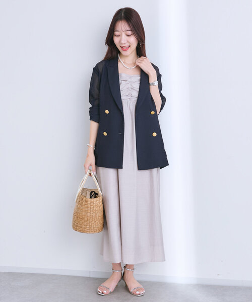 La boutique BonBon(ラブティックボンボン)の「【セットアップ可】レーヨンリネンシアースラブワンピース(ワンピース・レディース・サックスブルー/オフホワイト/ネイビー/グレイッシュベージュ・FREE)」の16枚目の写真