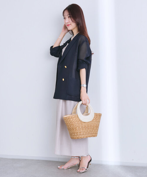 La boutique BonBon(ラブティックボンボン)の「【セットアップ可】レーヨンリネンシアースラブワンピース(ワンピース・レディース・サックスブルー/オフホワイト/ネイビー/グレイッシュベージュ・FREE)」の17枚目の写真