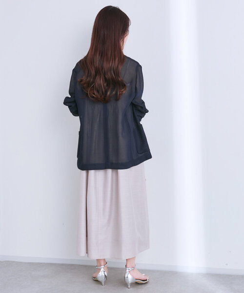 La boutique BonBon(ラブティックボンボン)の「【セットアップ可】レーヨンリネンシアースラブワンピース(ワンピース・レディース・サックスブルー/オフホワイト/ネイビー/グレイッシュベージュ・FREE)」の18枚目の写真