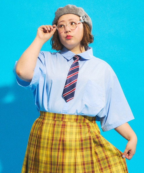 PUNYUS（プニュズ）の「半袖カラーシャツ（シャツ/ブラウス・メンズ・ブルー/ピンク/ホワイト・1/2/3/4）」の3枚目の写真