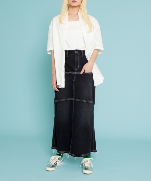 PUNYUS（プニュズ）の「半袖カラーシャツ（シャツ/ブラウス・メンズ・ブルー/ピンク/ホワイト・1/2/3/4）」の9枚目の写真