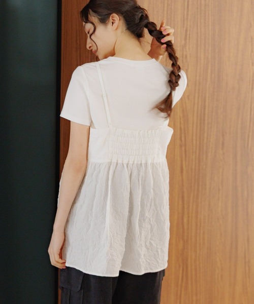 niko and...（ニコアンド）の「ドビーワッシャーキャミソール（キャミソール・レディース・ブラック/オフホワイト・FREE）」の8枚目の写真