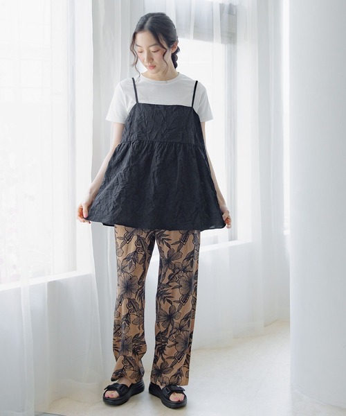 niko and...（ニコアンド）の「ドビーワッシャーキャミソール（キャミソール・レディース・ブラック/オフホワイト・FREE）」の11枚目の写真