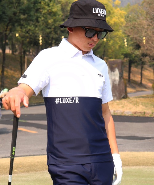 LUXE/R GOLF(ラグジュ ゴルフ)の「(RM)【LUXE/R GOLF】COOL & DRY ストレッチ スムース バイカラー ポロシャツ(ポロシャツ・メンズ・チャコールグレー×ブラック/ブラック×ホワイト/ホワイト×ネイビー・XL/L/M)」の4枚目の写真