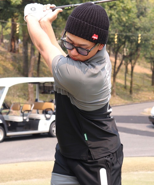 LUXE/R GOLF(ラグジュ ゴルフ)の「(RM)【LUXE/R GOLF】COOL & DRY ストレッチ スムース バイカラー ポロシャツ(ポロシャツ・メンズ・チャコールグレー×ブラック/ブラック×ホワイト/ホワイト×ネイビー・XL/L/M)」の12枚目の写真