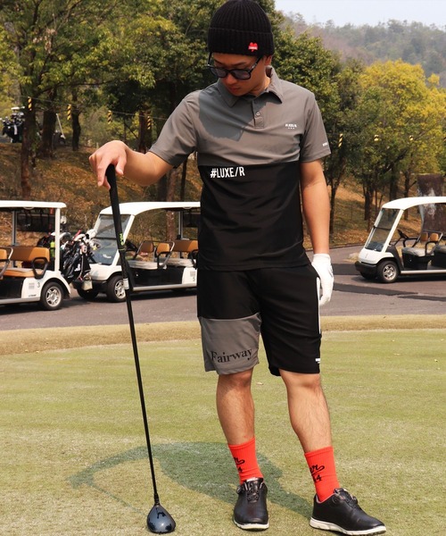 LUXE/R GOLF(ラグジュ ゴルフ)の「(RM)【LUXE/R GOLF】COOL & DRY ストレッチ スムース バイカラー ポロシャツ(ポロシャツ・メンズ・チャコールグレー×ブラック/ブラック×ホワイト/ホワイト×ネイビー・XL/L/M)」の16枚目の写真