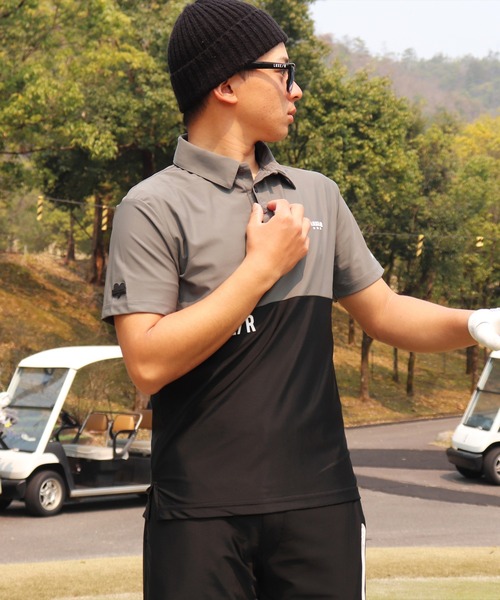 LUXE/R GOLF(ラグジュ ゴルフ)の「(RM)【LUXE/R GOLF】COOL & DRY ストレッチ スムース バイカラー ポロシャツ(ポロシャツ・メンズ・チャコールグレー×ブラック/ブラック×ホワイト/ホワイト×ネイビー・XL/L/M)」の17枚目の写真