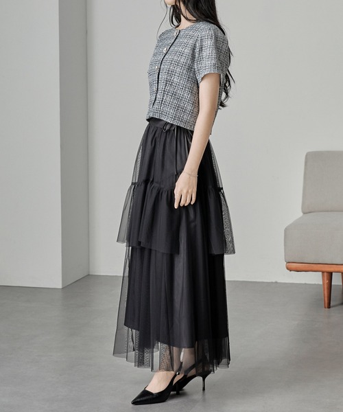 シーマリー　ツイード　半袖ジャケット　ブラック 楽天市場】【中古】 cccmalie シーマリー 23SS ツイード半袖