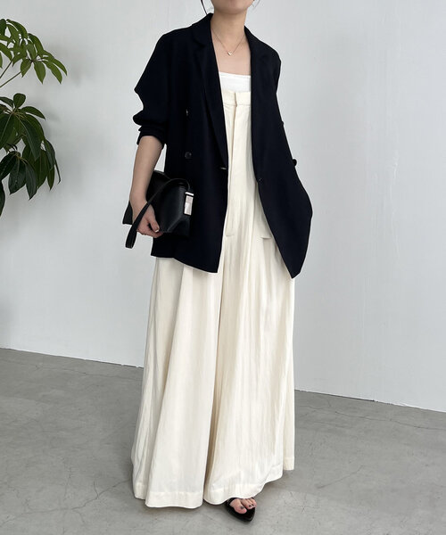 CAPRICIEUX LE'MAGE（カプリシューレマージュ）の「【低身長サイズあり】ベアサロペット（サロペット/オーバーオール・レディース・ブラック/アイボリー・PS/FREE）」の11枚目の写真