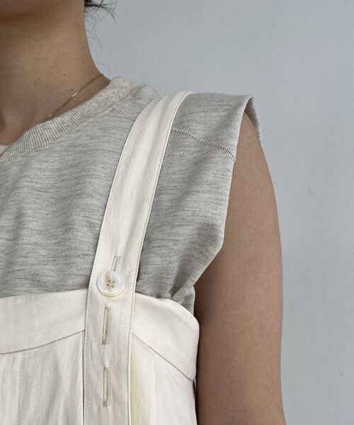 CAPRICIEUX LE'MAGE（カプリシューレマージュ）の「【低身長サイズあり】ベアサロペット（サロペット/オーバーオール・レディース・ブラック/アイボリー・PS/FREE）」の16枚目の写真