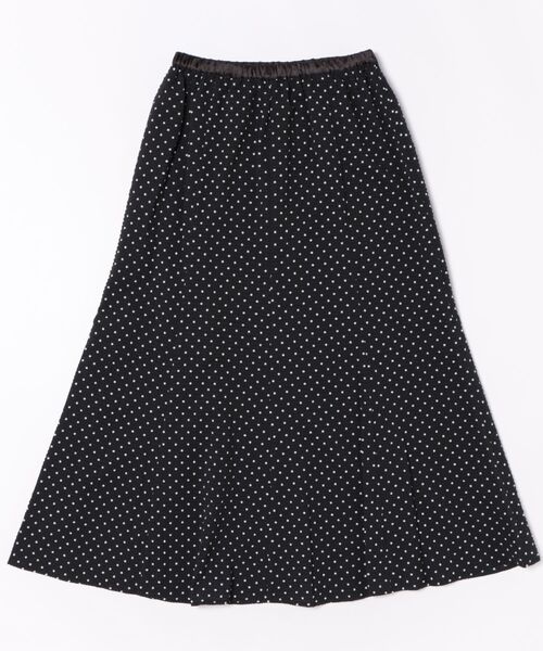 INTERPLANET（インタープラネット）の「サッカードットプリントスカート（スカート・レディース・アイボリー/ブラック・FREE）」の4枚目の写真