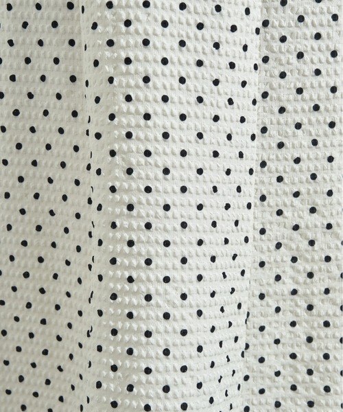 INTERPLANET（インタープラネット）の「サッカードットプリントスカート（スカート・レディース・アイボリー/ブラック・FREE）」の15枚目の写真