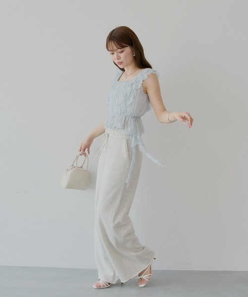 Chico（チコ）の「ルーズワイドスウェットパンツ（スウェットパンツ・レディース・オートミール/チャコールグレー/グレー・SMALL/MEDIUM）」の8枚目の写真