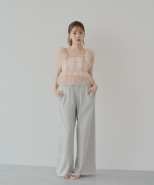 Chico（チコ）の「ルーズワイドスウェットパンツ（スウェットパンツ・レディース・オートミール/チャコールグレー/グレー・SMALL/MEDIUM）」の20枚目の写真