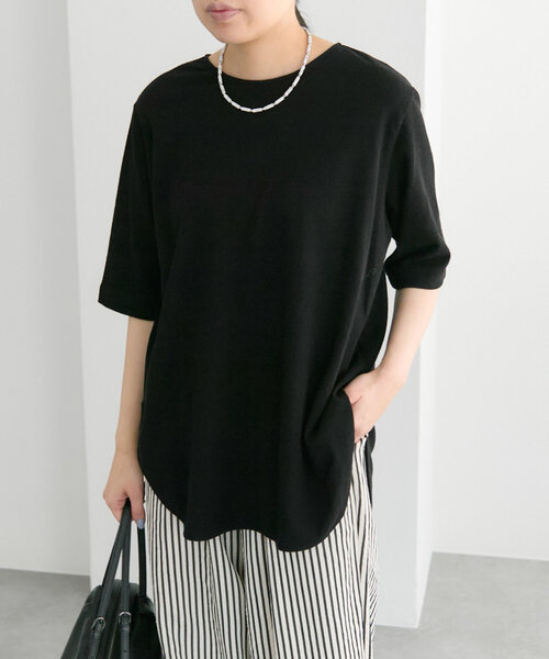 美品　SUMI STYLE  カットソー セール】柄切り替えTシャツ【SUM1 STYLE(スミスタイル)】（T