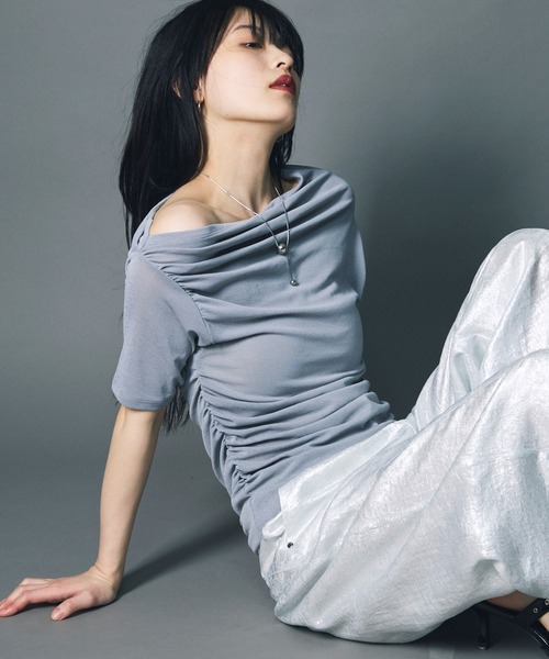 dropdead ストライプ 長袖 カットソー 美品 SLY | HOLE LACE トップス (Tシャツ・カットソー(長袖) ) |SHEL